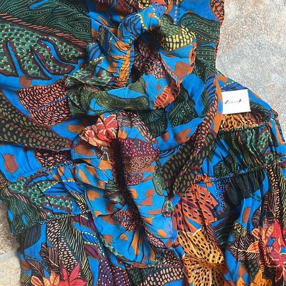 Farm Rio Puff Sleeve Maxi Dress Size M NWT - Picture 16 of 16